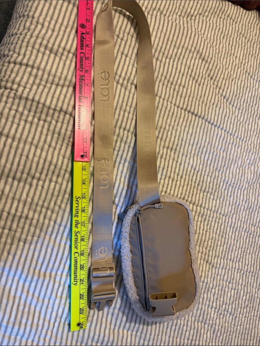Lolë Neutral Beige Crossbody Belt Bag